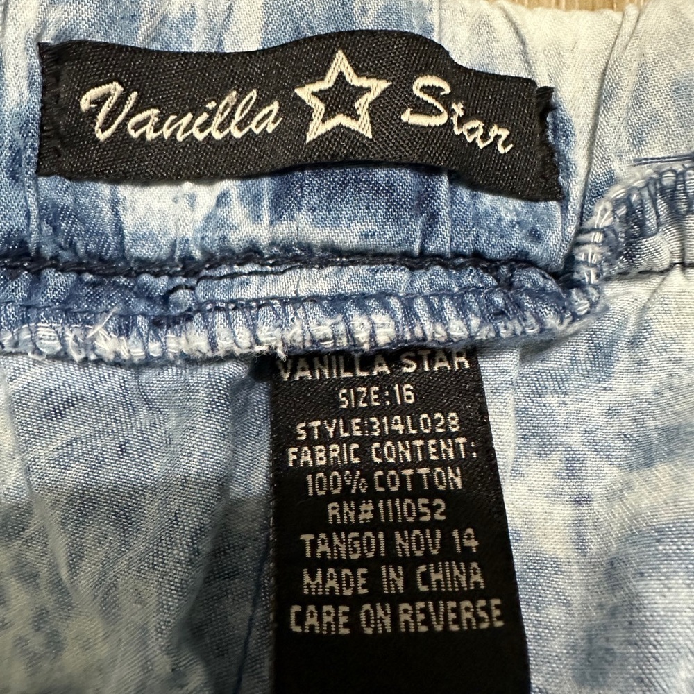 #6) Banilla Star 100 % Cotton Tie dye pants Size 16 - Picture 2 of 9